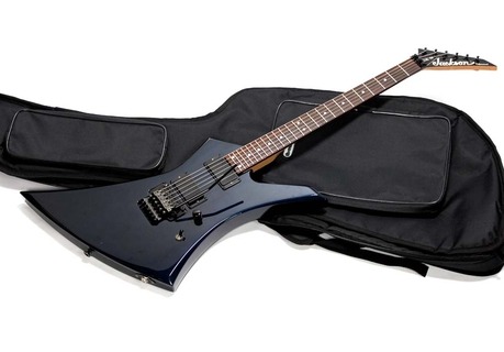 Jackson Kelly Standard 1990's Dark Metallic Blue Guitar For Sale