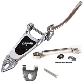 Towner Vibrato Guitar Systems   Down Tension Bar And Hinge Plate Adaptor With Bigsby B6 2017 Silver