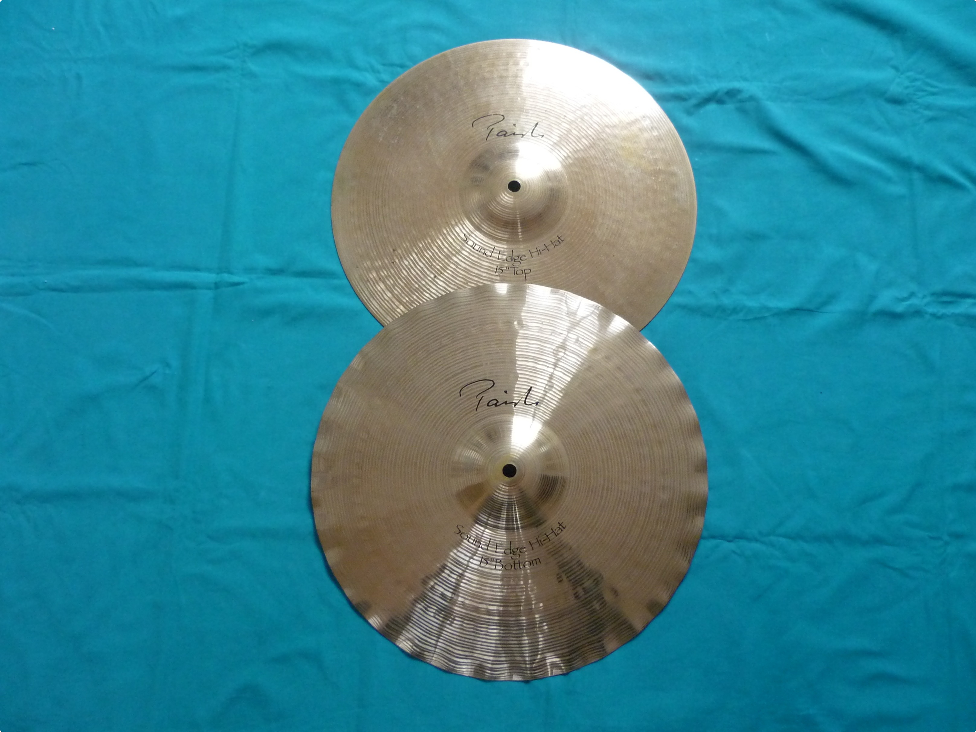 Paiste 15" Paiste Signature Sound Edge Hi Hat 2000 Drum For Sale Purple