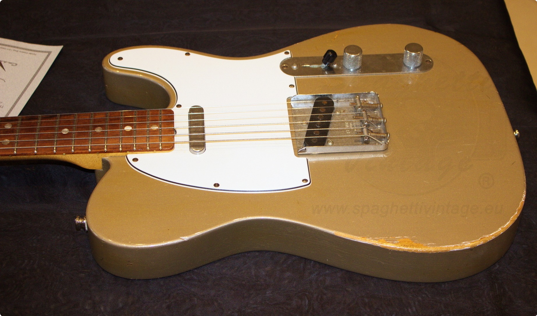 Fender Fender Custom Shop Relic 67 Telecaster 2008 Shoreline Gold Guitar For Sale Spaghettivintage
