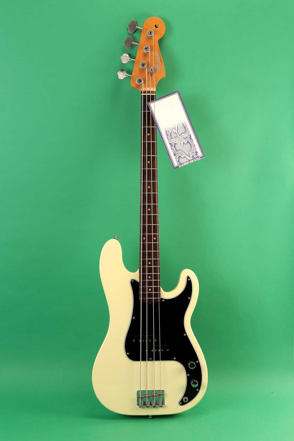 Freedom Custom Guitar Research Slab Body Precision Bass Copy 2008 White