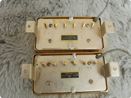 Gibson Paf Patent Applied For Pair Double White Bobbins 1959 Gold