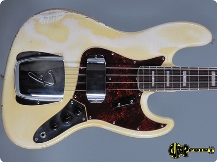 Fender Jazz Bass 1966 Olympic White   Match. Headstock