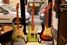 Fender-Tele/ Stratocaster-2010-Surf Green, Daphne Blue, Sunburst