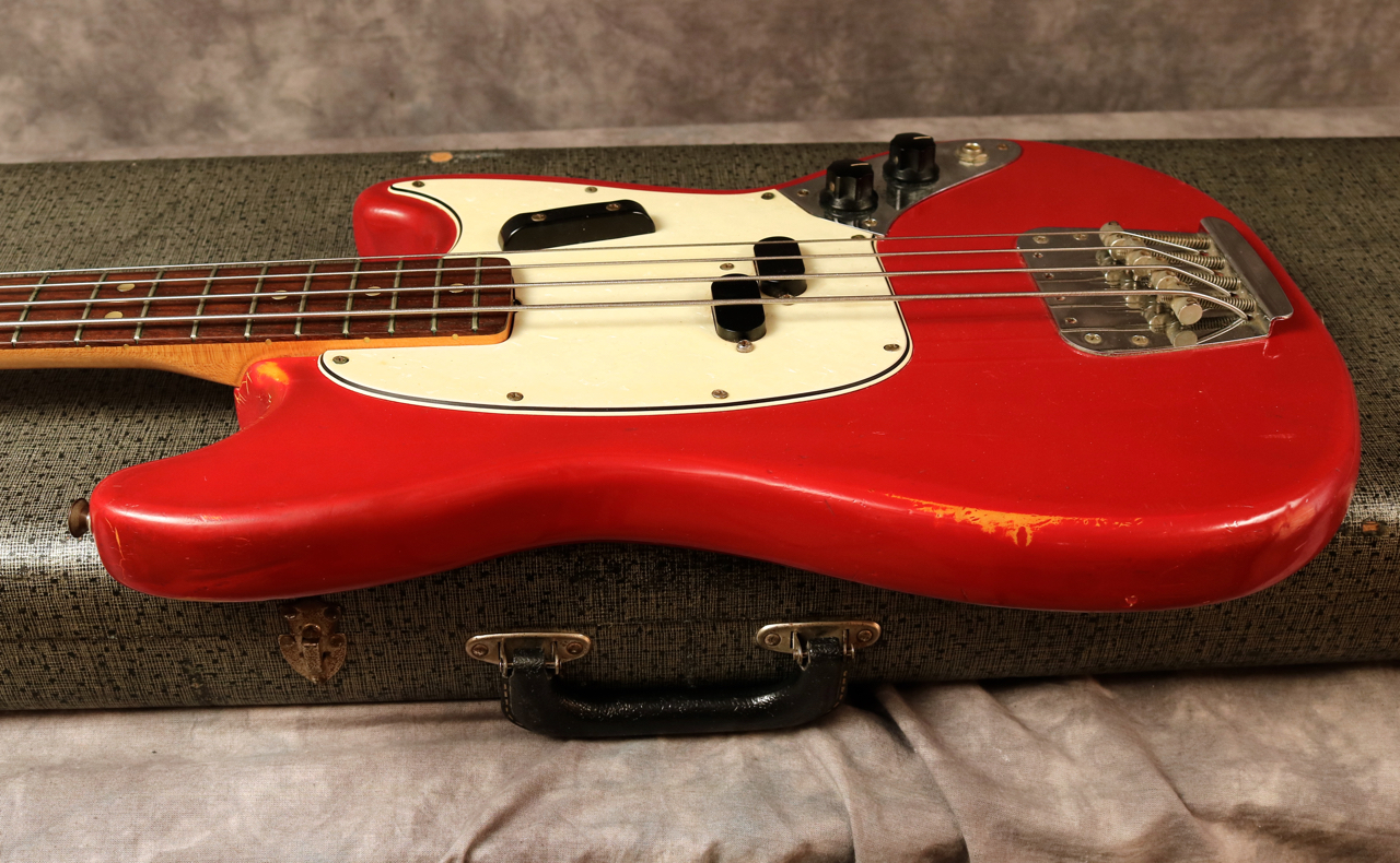 Fender Mustang Bass 1966 Dakota Red Bass For Sale Andy Baxter Bass