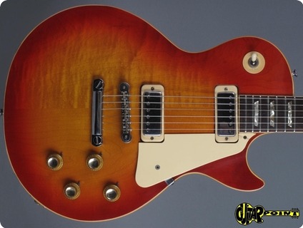 Gibson Les Paul Deluxe   2 Piece Top ! 1974 Cherry Sunburst   Flamed Maple