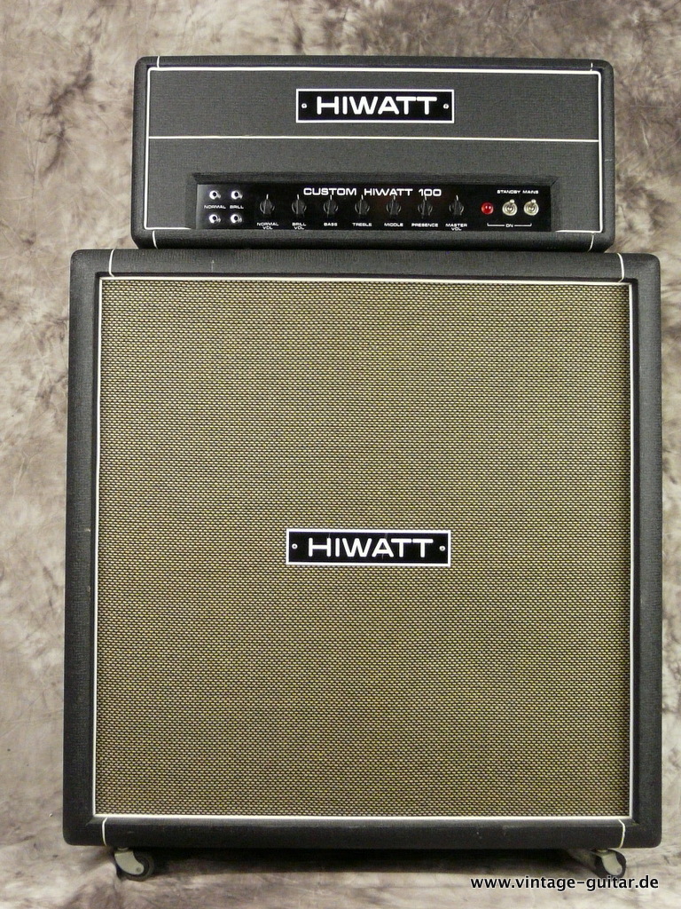 Hiwatt Dr103 With Cab Se4122 1977 Black Amp For Sale Vintage