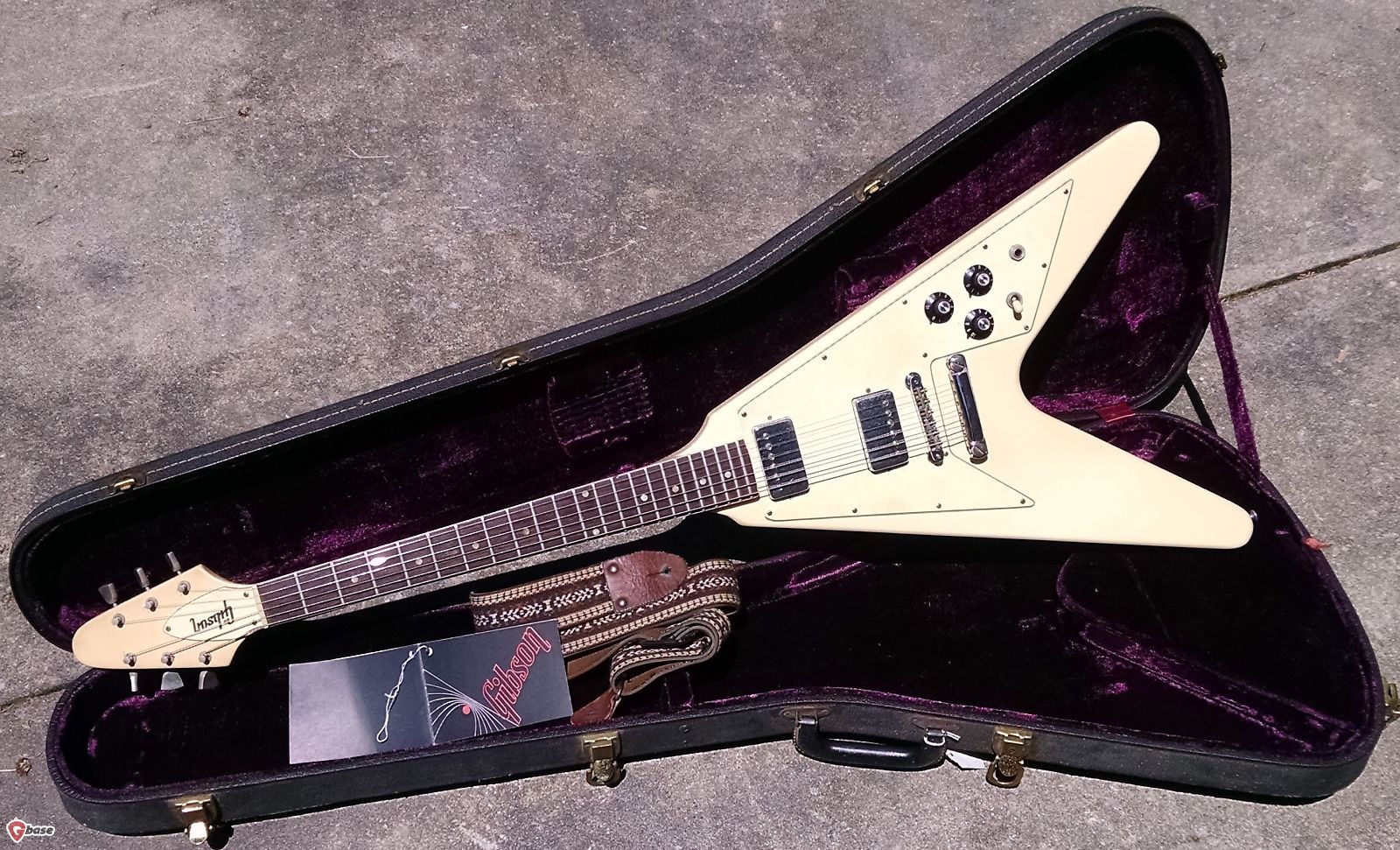 Gibson Flying V 1975 Polaris White Guitar For Sale Neal's Guitars