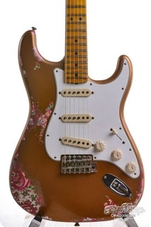 Fender Custom Shop Limited Edition Namm '69 Heavy Relic Stratocaster Electric Guitar Aged Fire Mist Gold Over Pink Paisley