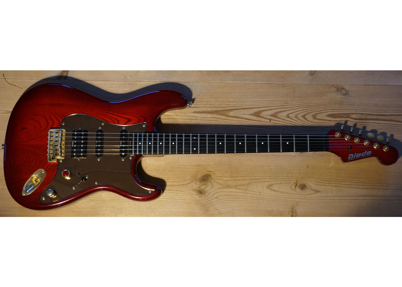 Blade Guitars RH 4 One Owner As New! 1996 Seethru Red Guitar For Sale Mega Music