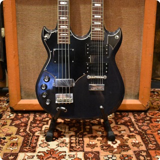 Baro Vintage 1970s Baro Double Neck Bass Electric Left Handed Guitar