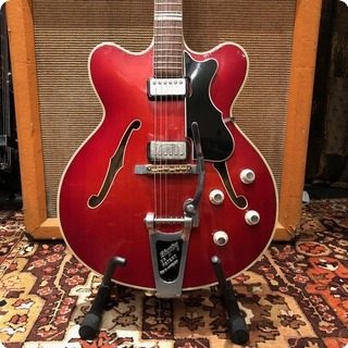 Hofner Vintage 1962 Hofner Verithin Bigsby Cherry Red Electric Guitar