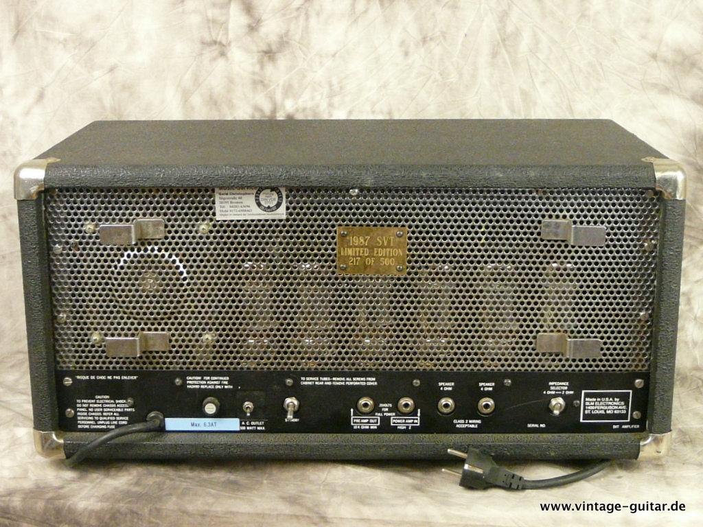 Ampeg SVT 1987 Black Tolex Amp For Sale Vintage Guitar Oldenburg
