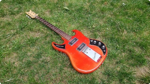 Baldwin Baby Bison V Headstock 1966 Red/orange