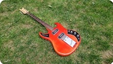 Baldwin Baby Bison V Headstock 1966 RedOrange