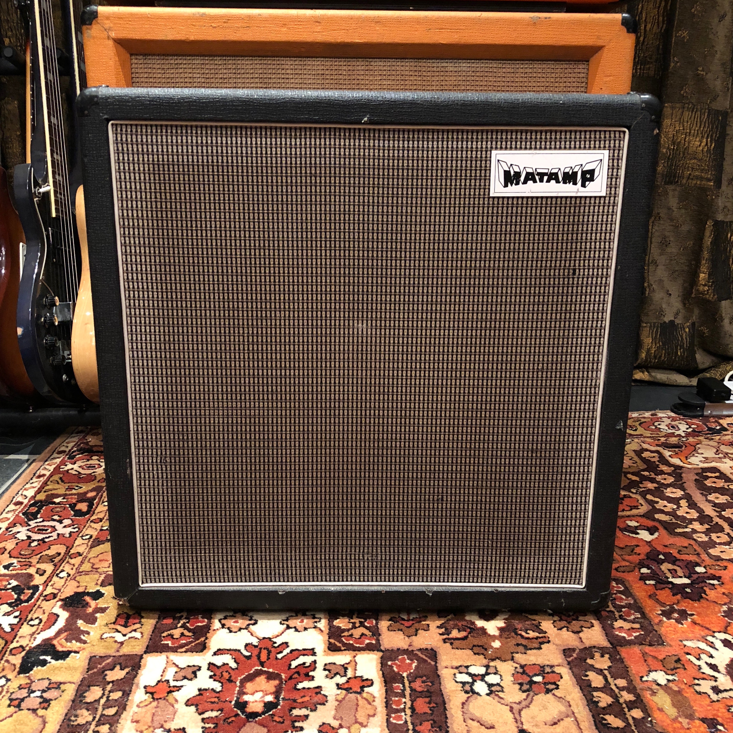 Matamp Vintage 1970s Matamp Orange 1x15 Guitar Cabinet Fane