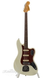 Fender Custom Shop Bass Vi Aged Olympic White Journeyman Relic