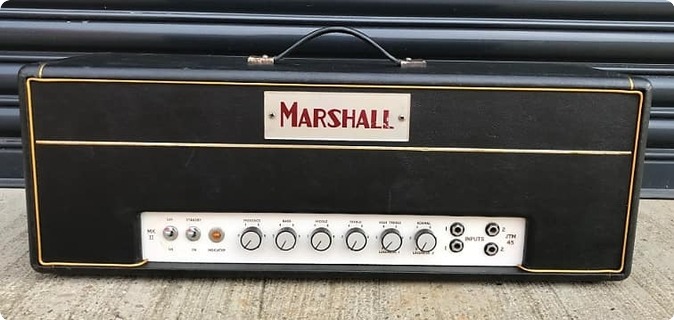 Marshall Jtm45 Silver And Maroon Block Logo 1964 Black