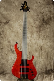 Le Fay Karlsson V Steel Fretless Red Translucent