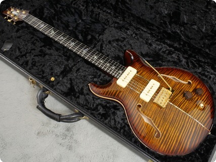 Paul Reed Smith Santana Ii Semi Hollow Employee Model 2005 'tiger Eye' Smoky Burst