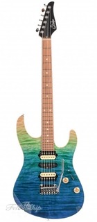 Suhr Modern Plus Curly Maple Limited Faded Transparent Whale Blue