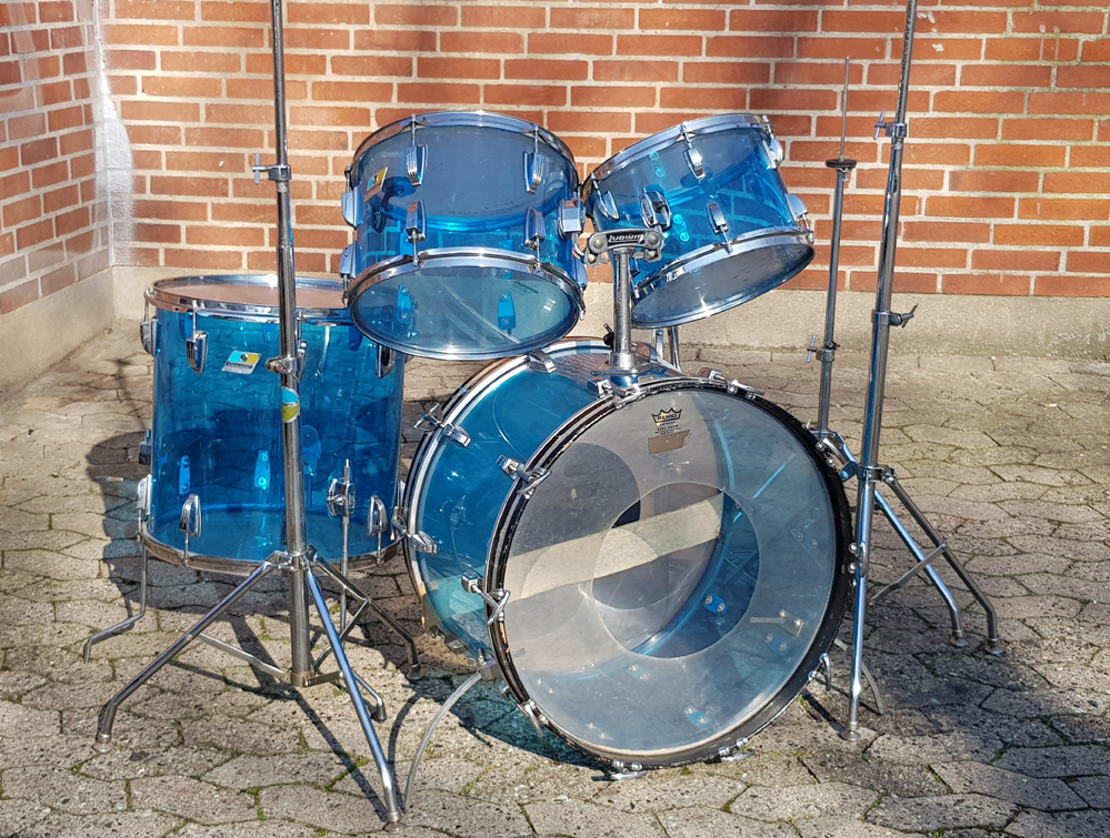 blue vistalite drums