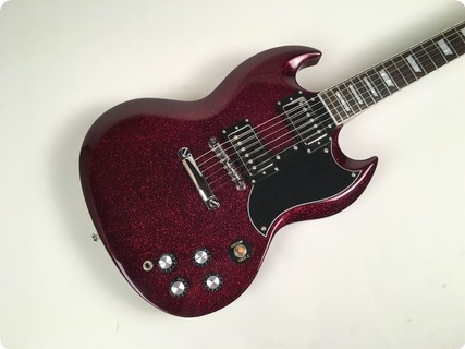 Bell & Hern Double Cutaway 2018 Burgundy Wine Sparkle