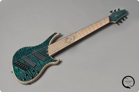 Valenti Guitars Antares 7 Fanned Custom Emerald Green