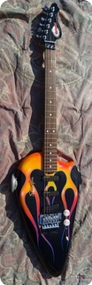 American Showster Guitars As 57 Classic Biker Gas Tank 1986 Black Flame