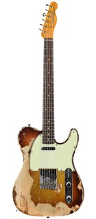 Fender Custom Shop Namm Limited Telecaster Super Heavy Relic 3 Tone Sunburst Sparkle 1963