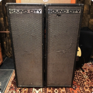 Sound City Vintage 1960s Sound City Pair 4x10 Pa40 Dallas Arbiter Cabinets