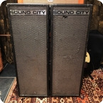 Sound City-Vintage 1960s Sound City Pair 4x10 PA40 Dallas Arbiter Cabinets
