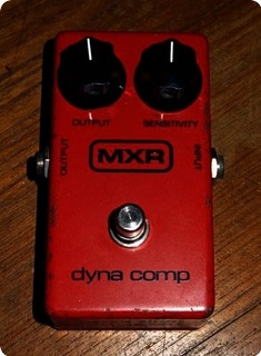 Mxr Dyna Comp Block Logo 1981 Red Effect For Sale Hendrix Guitars