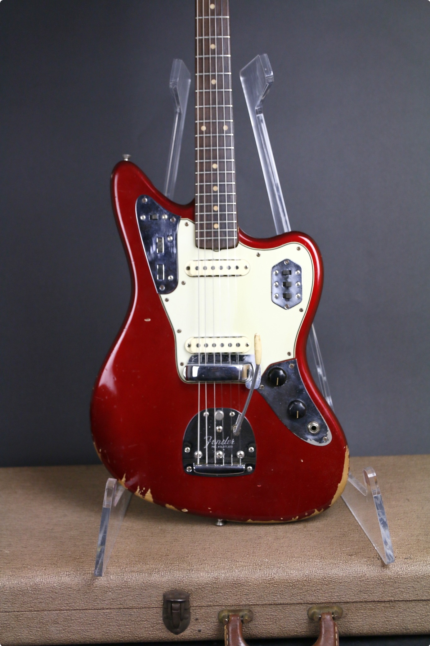Fender Jaguar 1963 Candy Apple Red Guitar For Sale JaysVintage
