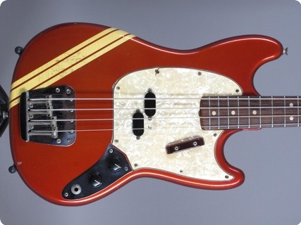 Fender Mustang Competition Bass 1973 Candy Apple Red Competition Red