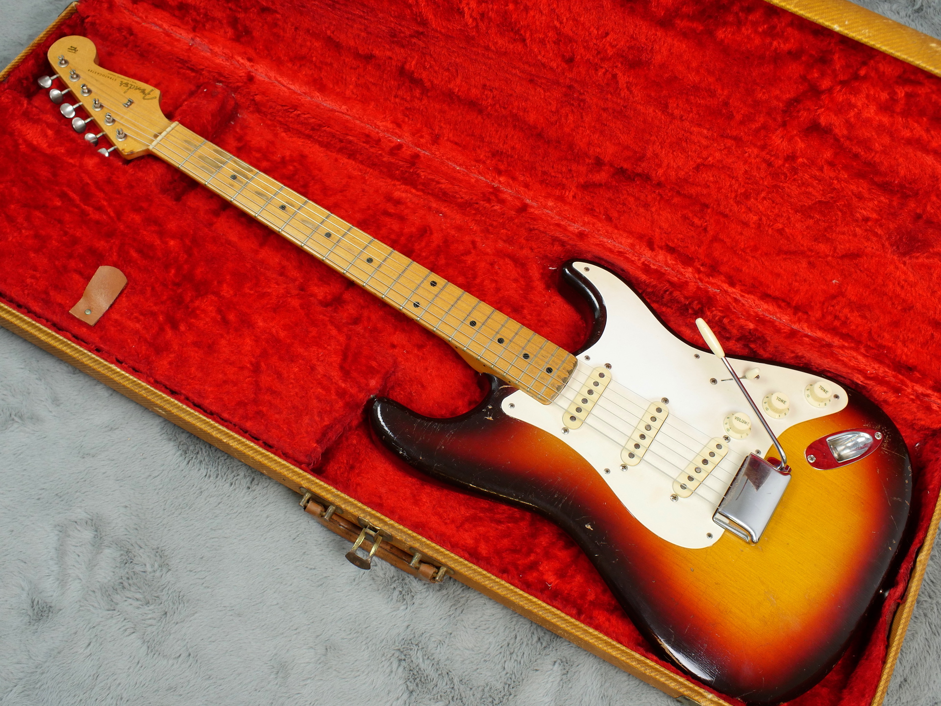Mouthwash Or either Uplifted Fender Stratocaster 1958 Three-tone Sunburst Guitar For Sale ATB Guitars