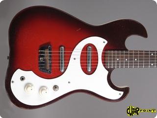 Silvertone 1457 Amp In Case Guitar 1966 Redburst