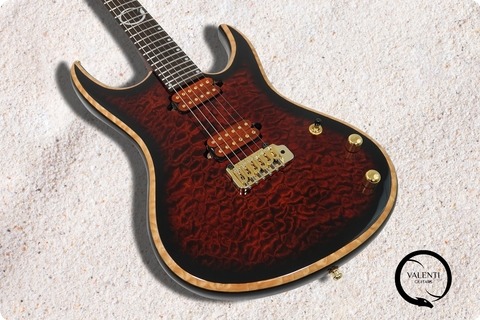 Valenti Guitars Nebula #030 Private Stock Trans Blood Red