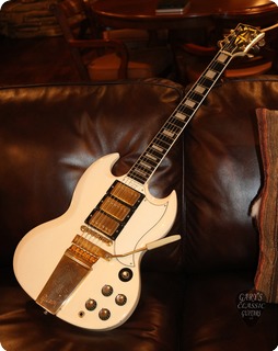 Gibson Sg Les Paul Custom (gie1053)  1963 Polaris White 