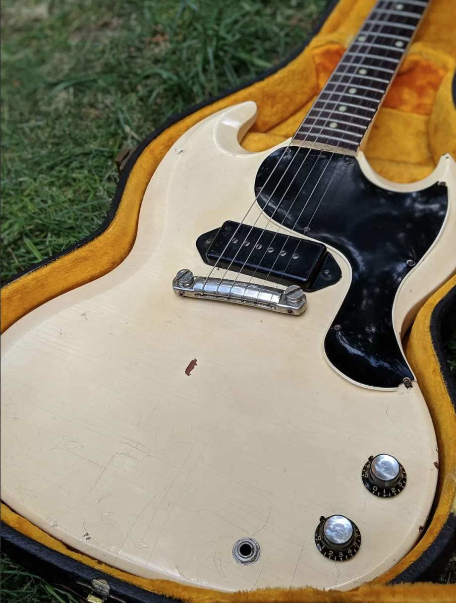 Gibson SG Junior 1962 Polaris White Guitar For Sale Denmark Street Guitars