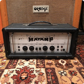 Matamp Vintage 1970s Matamp Orange Gt100 100w Valve Amplifier Head