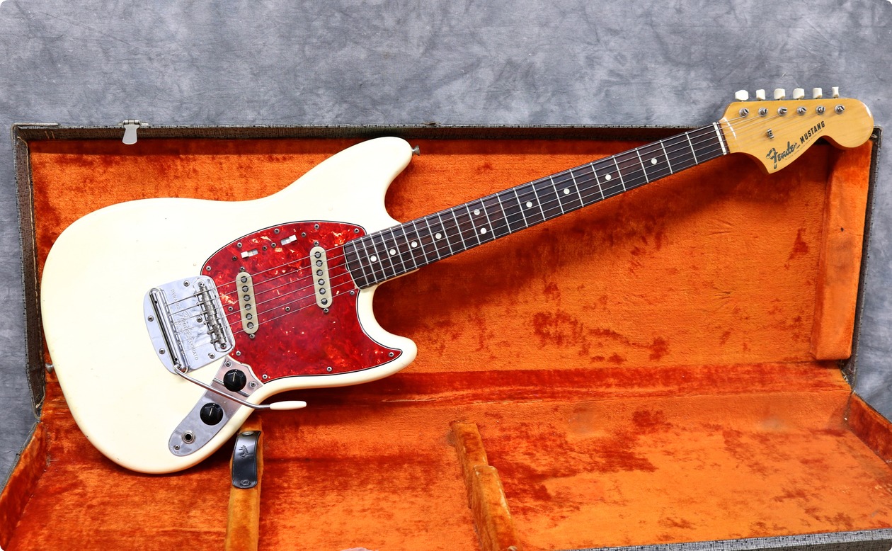 Fender Mustang 1966 Olympic White Guitar For Sale Andy Baxter Bass ...