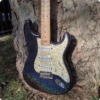 Fender Stratocaster 1990 Black Holoflake