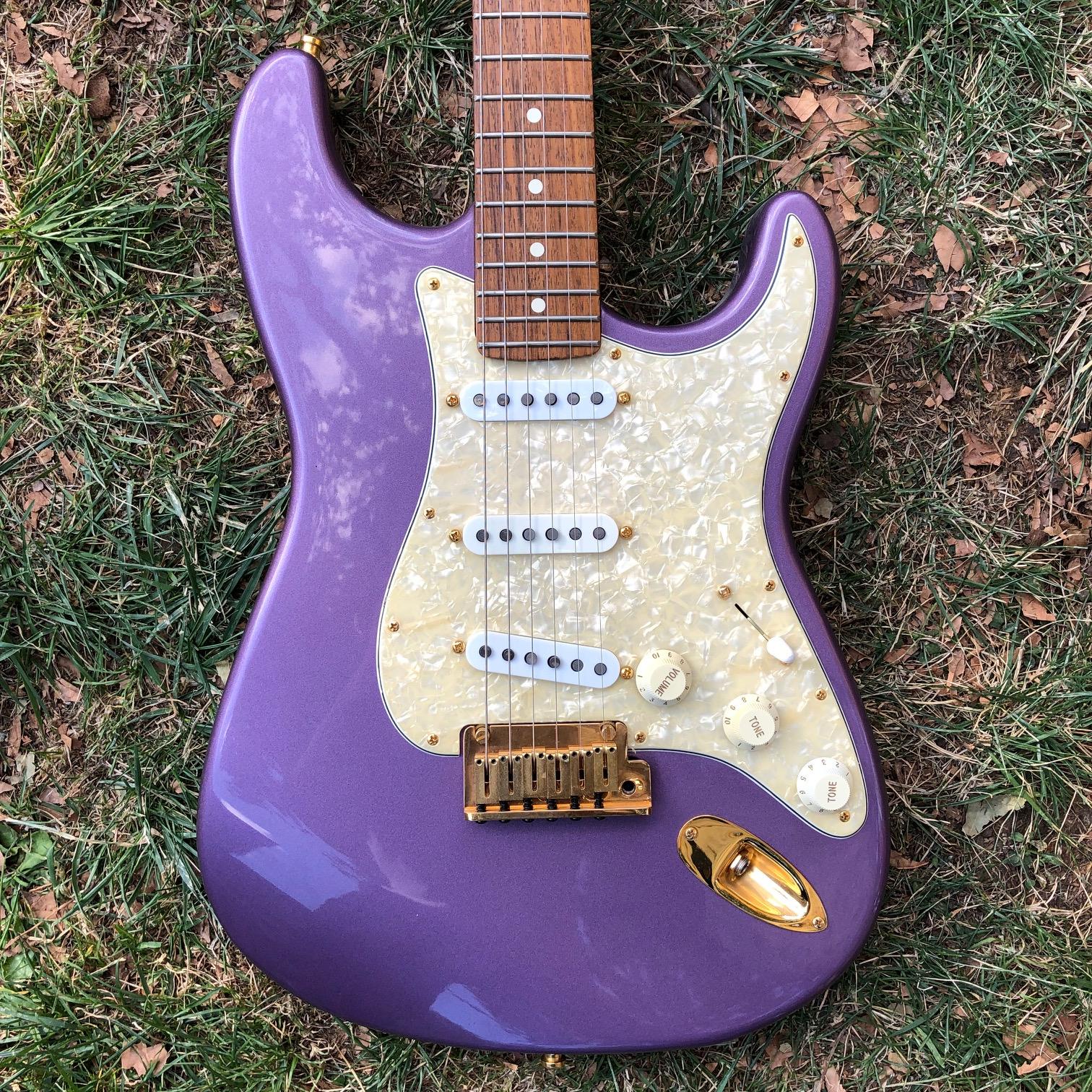 Fender Ltd Edition Stratocaster 1992 Purple Glitter Guitar For Sale