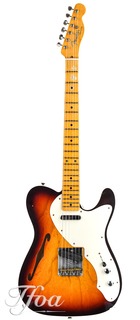 Fender Custom Fender 50s Telecaster Double Bound Thinline Chocolate Sunburst