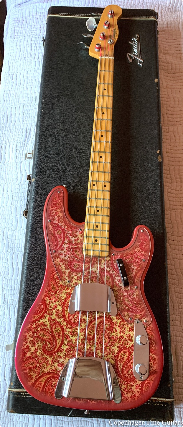 Fender Precision Bass 1968 Paisley Bass For Sale Copenhagen Fine Guitars
