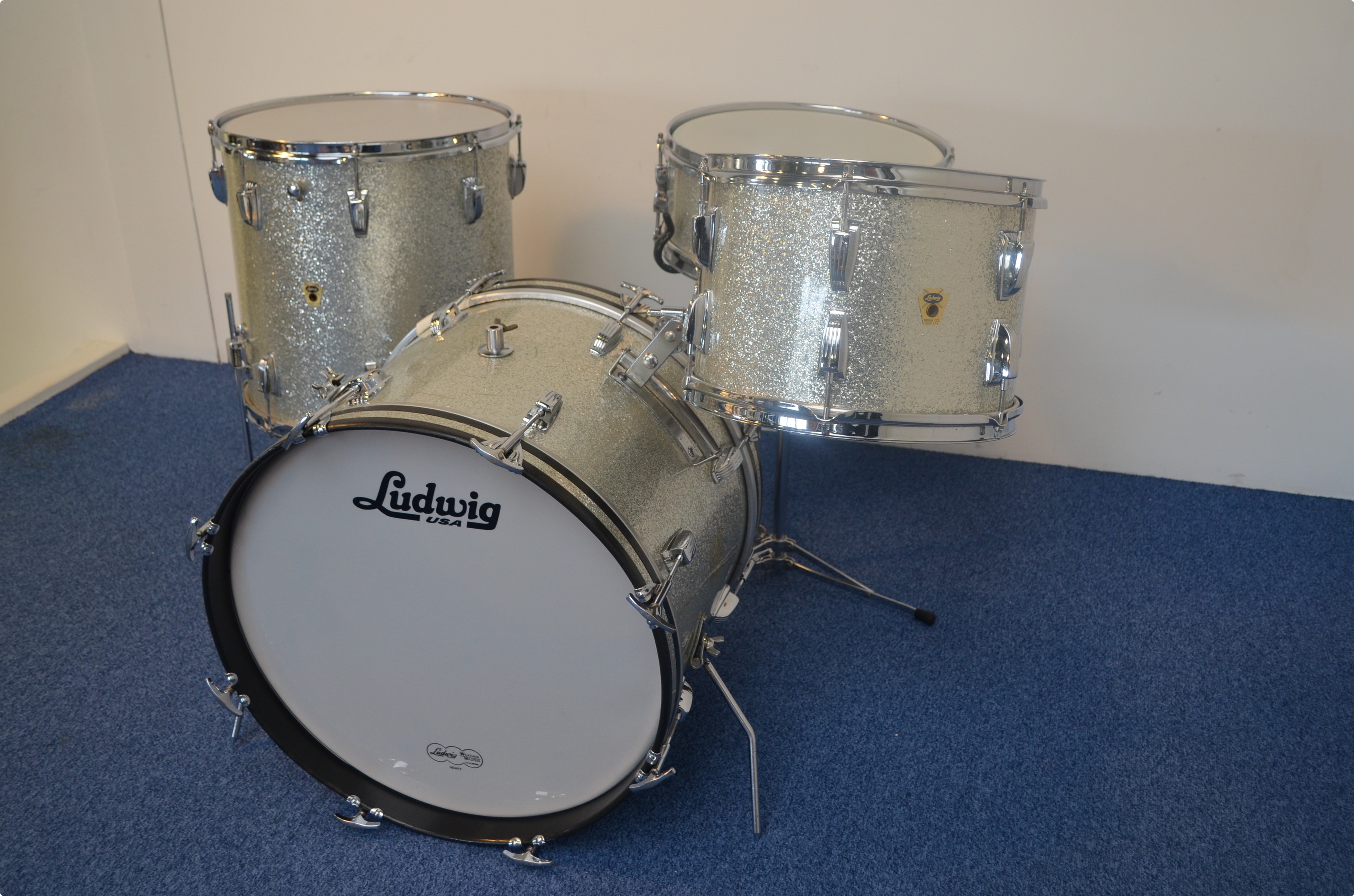 Ludwig Classic 1959 Silver Sparkle Drum For Sale Purple Chord