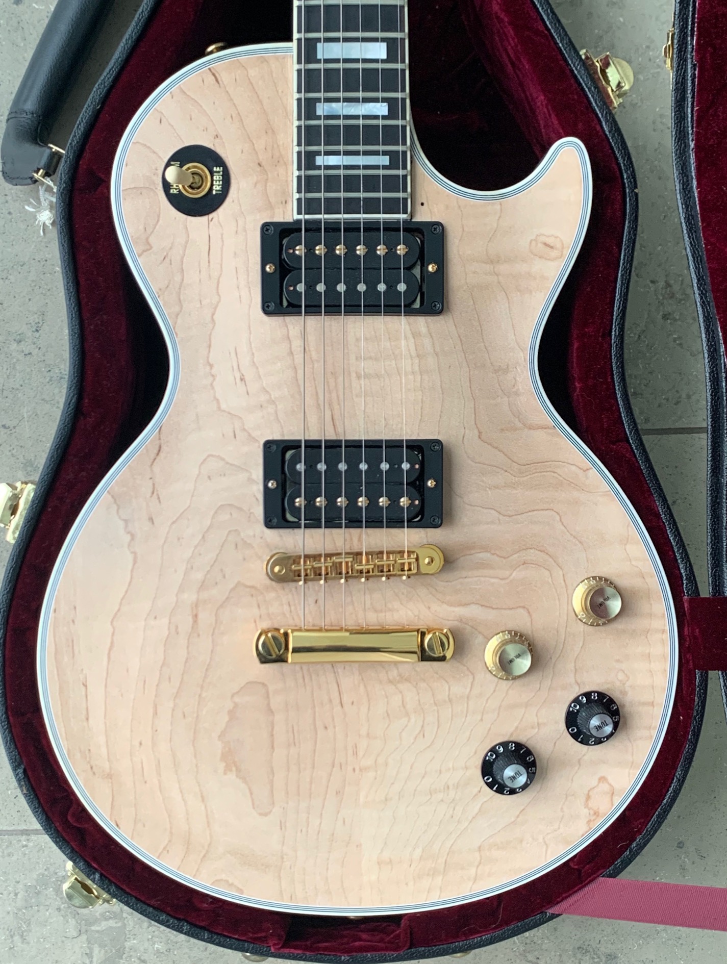 Gibson Mick Ronson Tribute Les Paul Custom 2011 Natural/Black Guitar