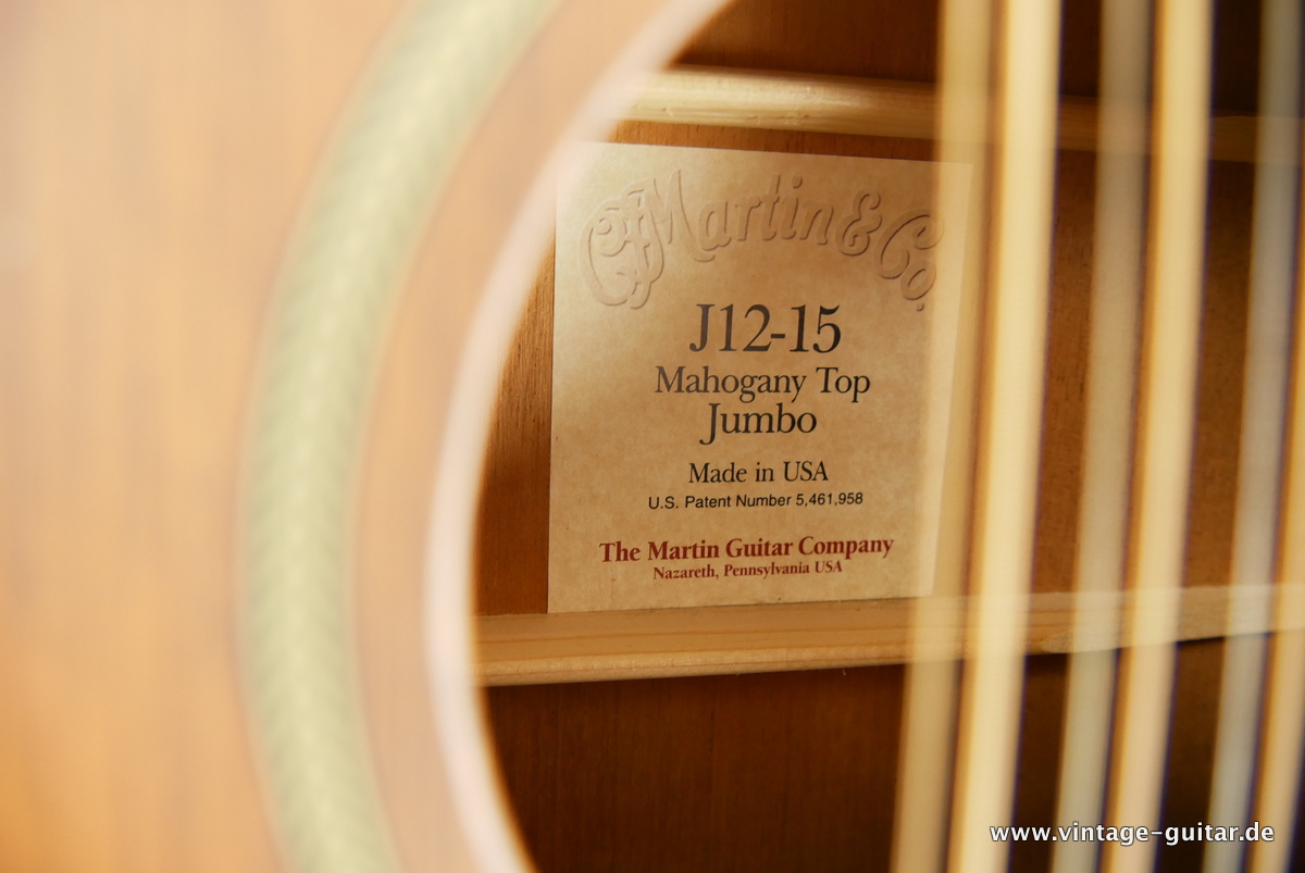Martin J12 15 2001 Natural Guitar For Sale Vintage Guitar Oldenburg