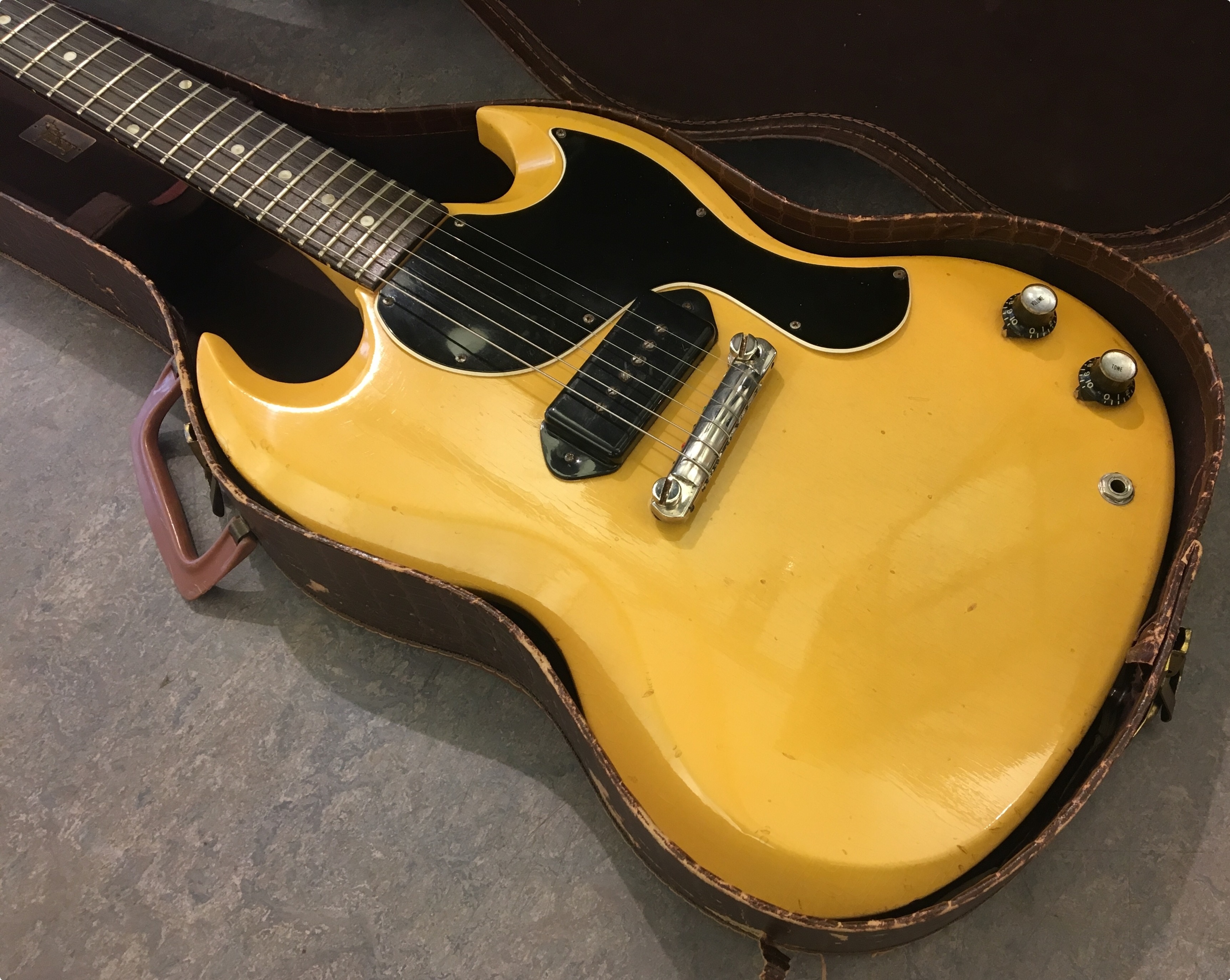 Gibson SG Les Paul Junior TV Yellow 1961 TV Yellow Guitar For Sale